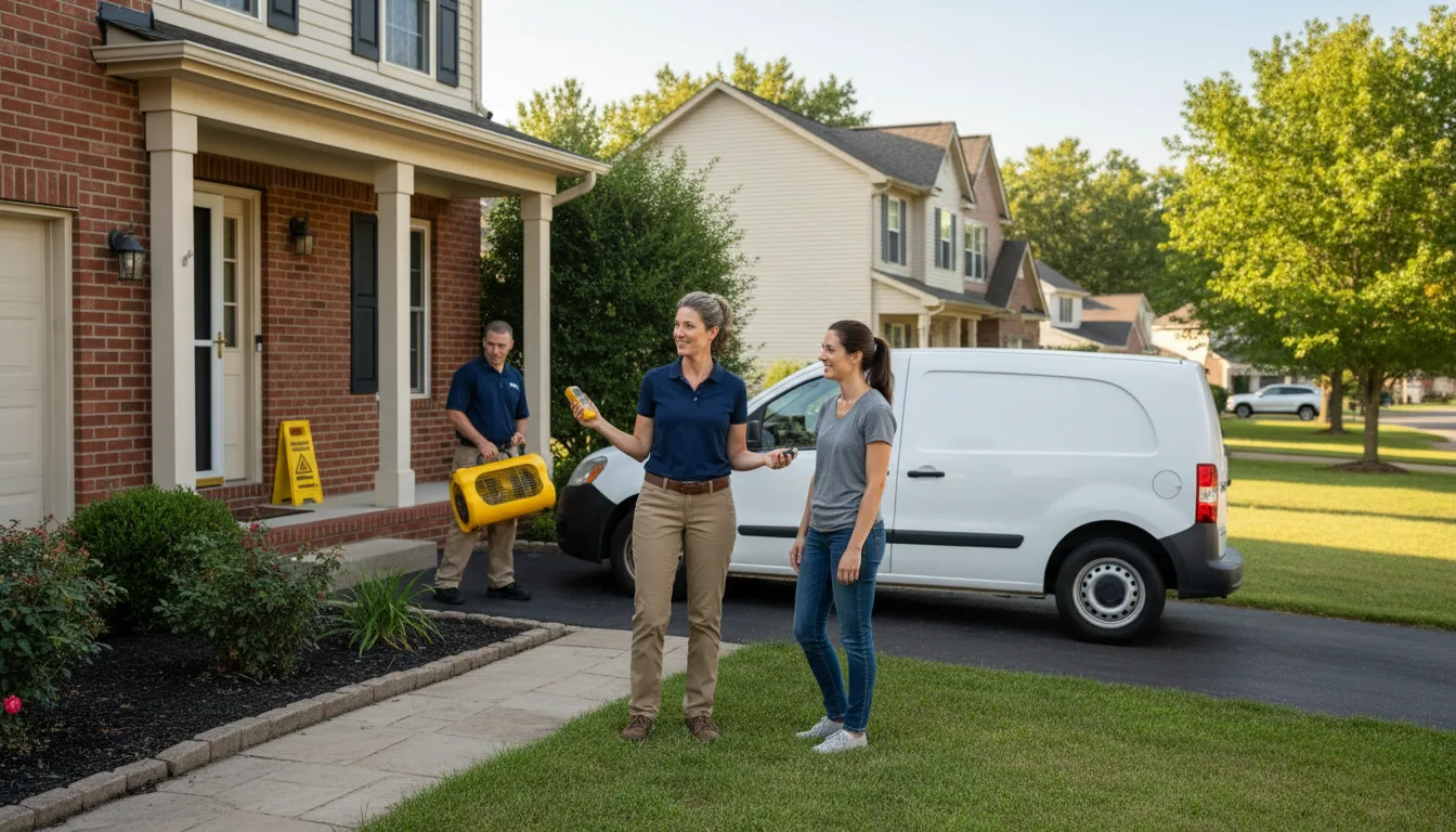 Residential water damage restoration in California